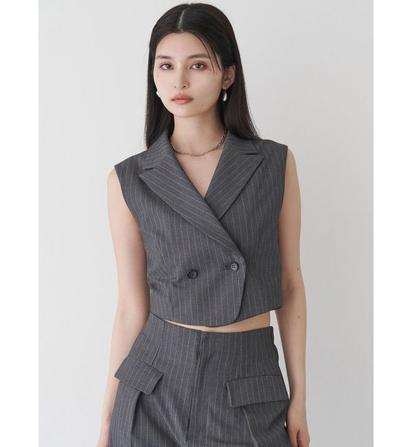 MURUA「ショートテーラードジレ」|ベスト・ジレ|