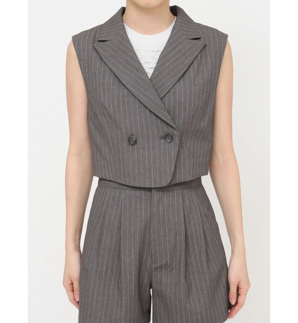 MURUA「ショートテーラードジレ」|ベスト・ジレ|