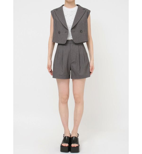 MURUA「ショートテーラードジレ」|ベスト・ジレ|