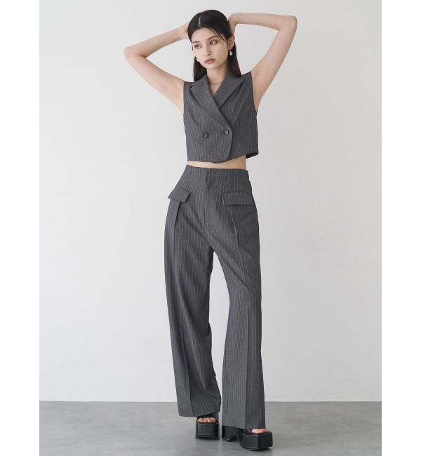 MURUA「ショートテーラードジレ」|ベスト・ジレ|