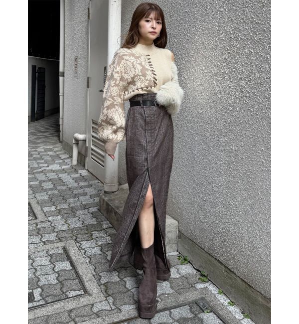 MURUA「ZIPスリットナロースカート」|スカート|