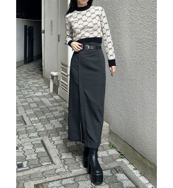 MURUA「ZIPスリットナロースカート」|スカート|