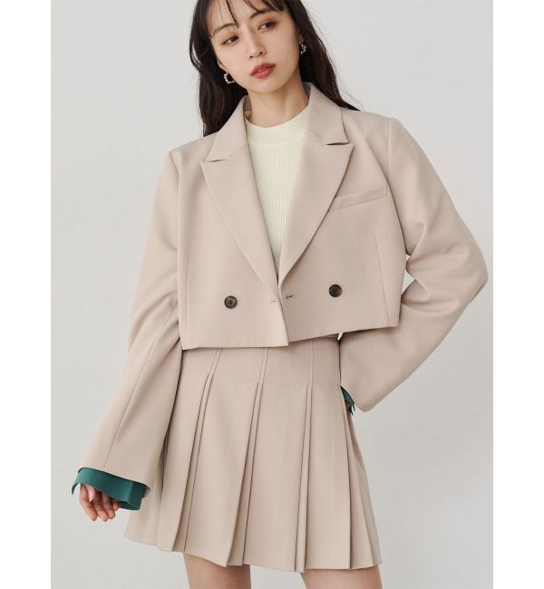 MURUA「ショートテーラードジャケット【セット販売対象】」|テーラードジャケット|ベージュ
