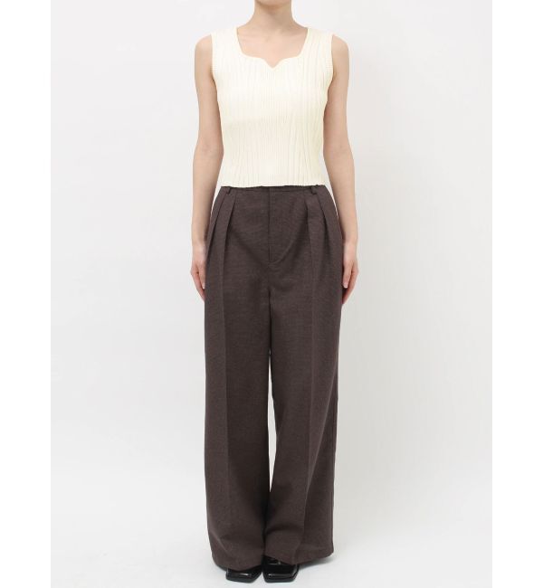 MURUA「スクエアキーネックリブニットタンク」|タンクトップ|