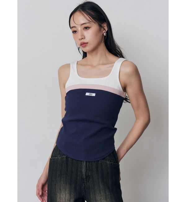 MURUA「ベアドッキングテレコタンク」|タンクトップ|