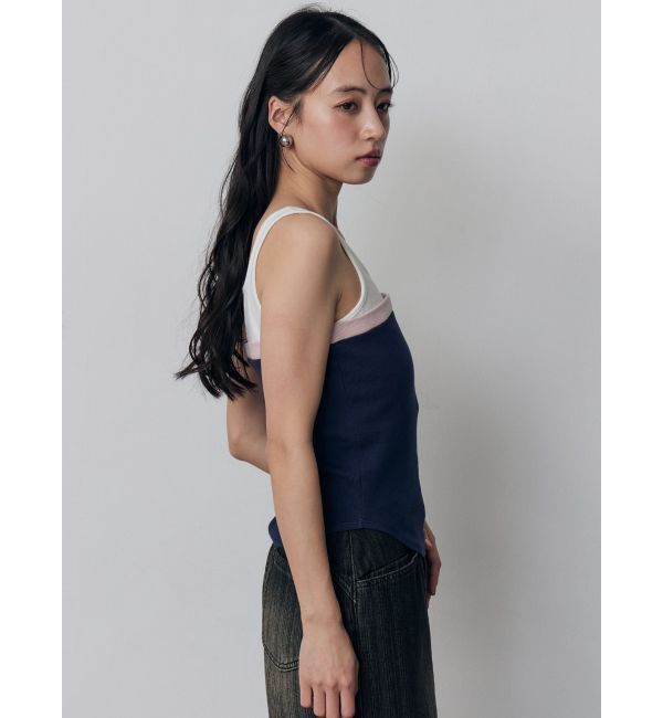 MURUA「ベアドッキングテレコタンク」|タンクトップ|