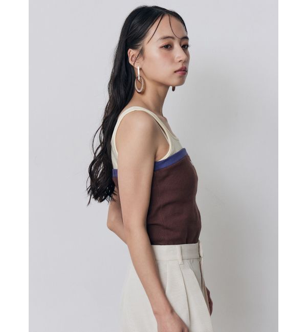 MURUA「ベアドッキングテレコタンク」|タンクトップ|