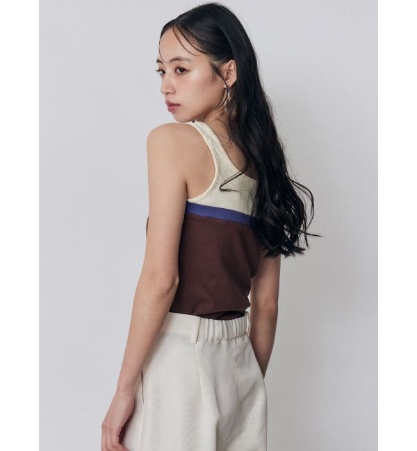 MURUA「ベアドッキングテレコタンク」|タンクトップ|