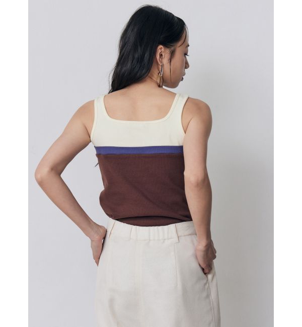 MURUA「ベアドッキングテレコタンク」|タンクトップ|