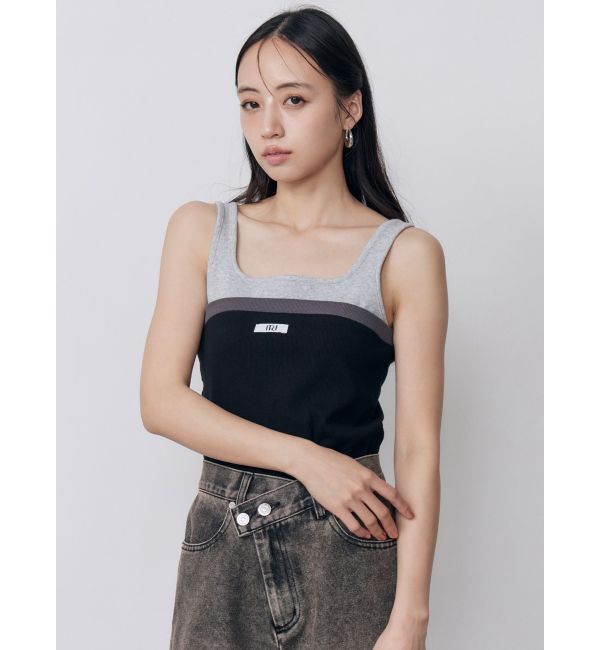 MURUA「ベアドッキングテレコタンク」|タンクトップ|