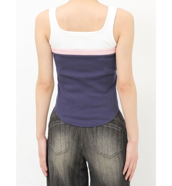 MURUA「ベアドッキングテレコタンク」|タンクトップ|