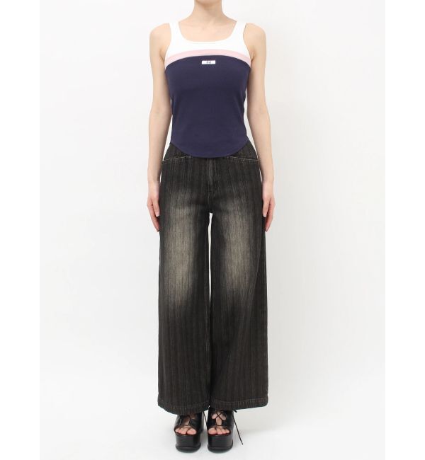 MURUA「ベアドッキングテレコタンク」|タンクトップ|