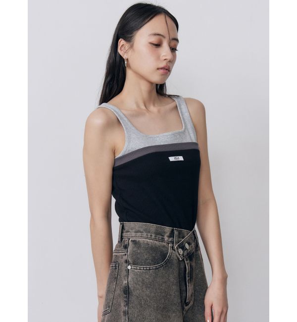 MURUA「ベアドッキングテレコタンク」|タンクトップ|