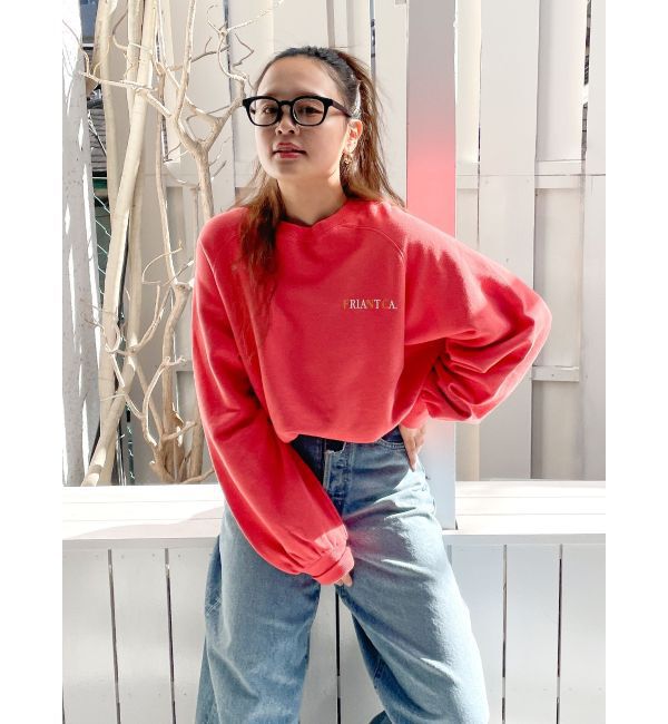 Ungrid「ランダムロゴヴィンテージスウェット」|スウェット・ジャージ|レッド