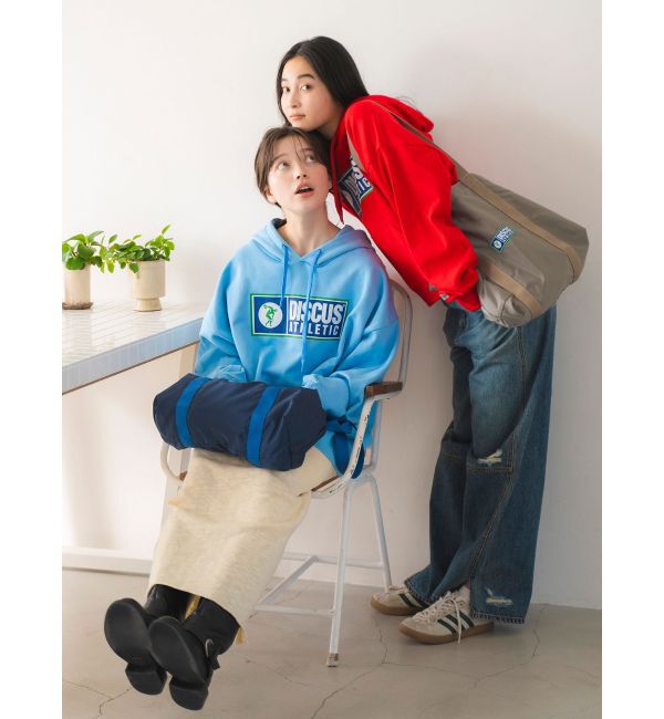 Ungrid「DISCUS別注 ロゴトートバッグ」|トートバッグ|ミディアムグレー