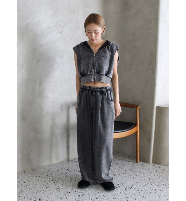 Ungrid「ヴィンテージウォッシュジップノースリパーカー」|パーカー|