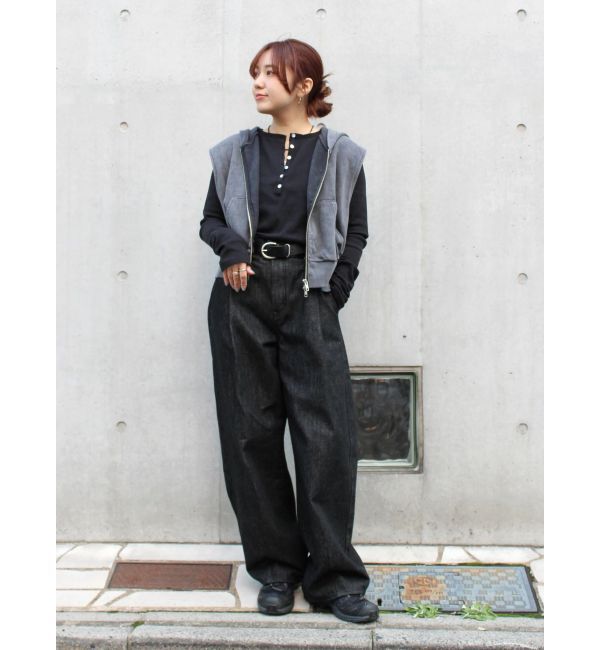 Ungrid「ヴィンテージウォッシュジップノースリパーカー」|パーカー|