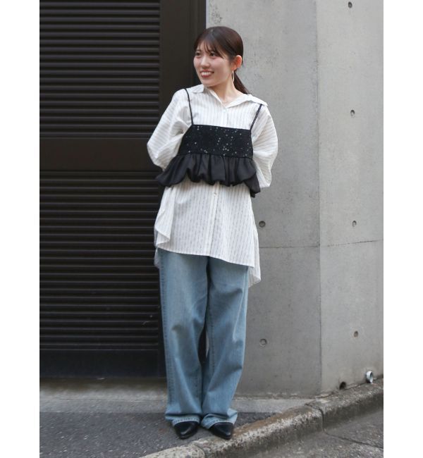 Ungrid「スパンコールバルーンビスチェ」|キャミソール|