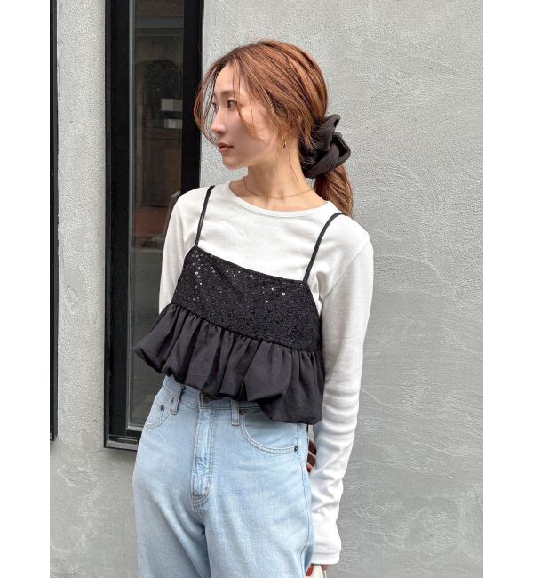 Ungrid「スパンコールバルーンビスチェ」|キャミソール|