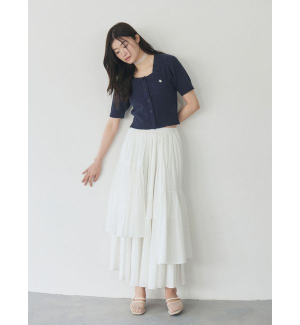 LAGUNAMOON「アシメティアードコットンスカート」|スカート|