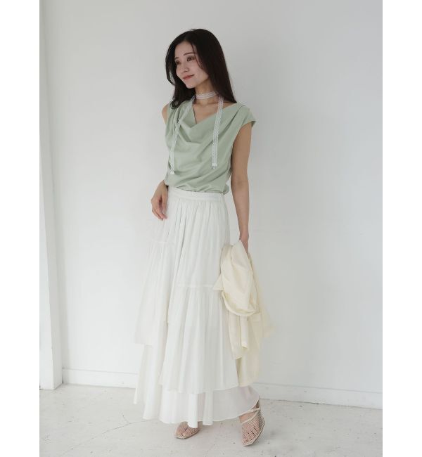 LAGUNAMOON「アシメティアードコットンスカート」|スカート|