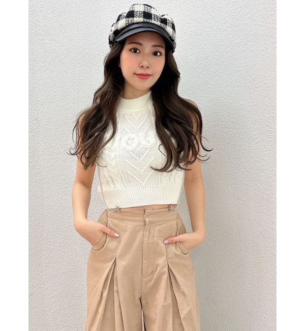 GYDA「フェイクレザーbrimキャスケット」|キャップ・キャスケット|