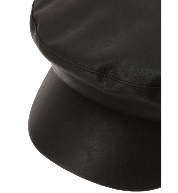 GYDA「フェイクレザーbrimキャスケット」|キャップ・キャスケット|