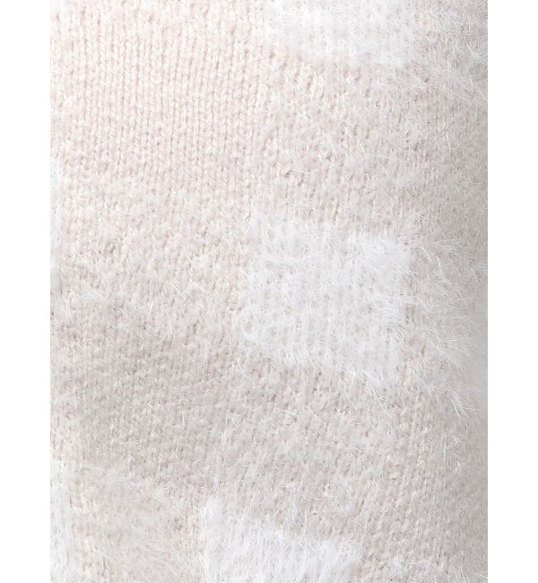 GYDA「CHECK shaggyニットカーディガン」|カーディガン|