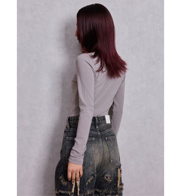 GYDA「latticeカット bijouトップス」|Tシャツ・カットソー|