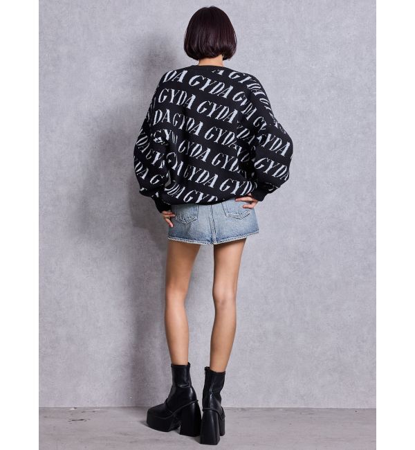 GYDA「GYDA SLANT PATTERNニットトップス」|ニット・セーター|