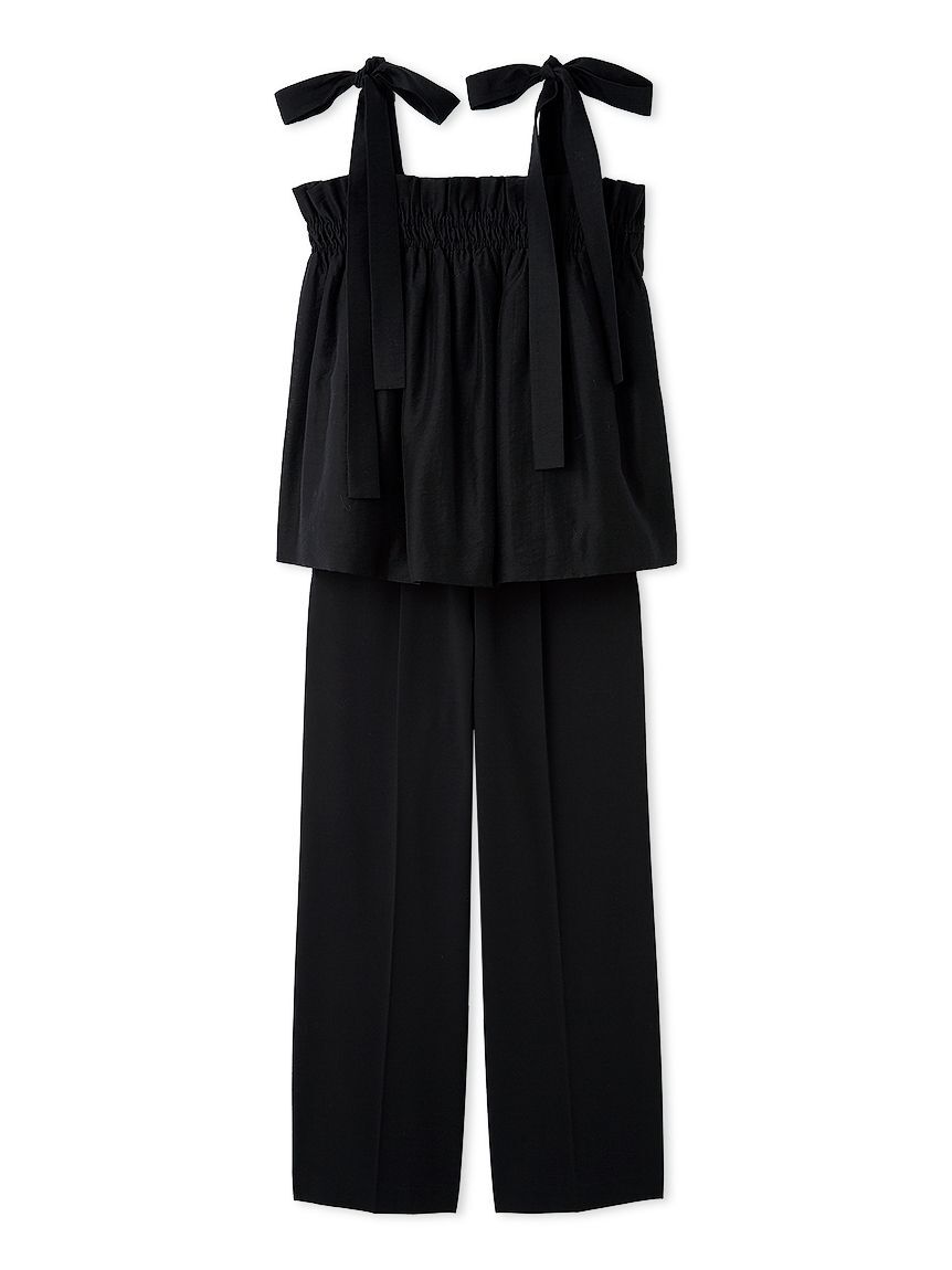 Mila Owen「【セットアイテム】ペプラムキャミブラウス&times;パンツ SET UP」|ワンピース|