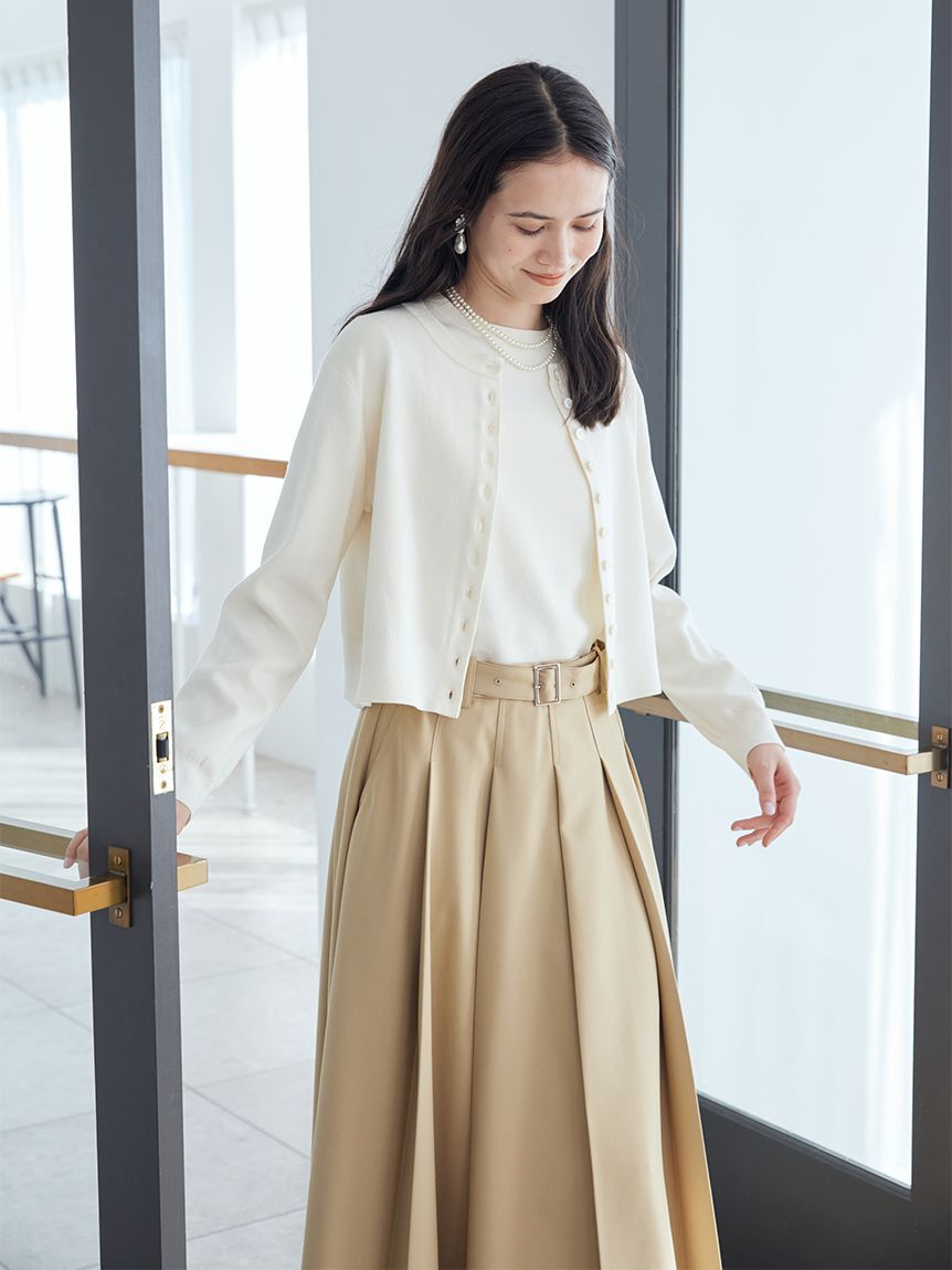 Mila Owen「プリーツスカートニットドッキングワンピース」|ワンピース|