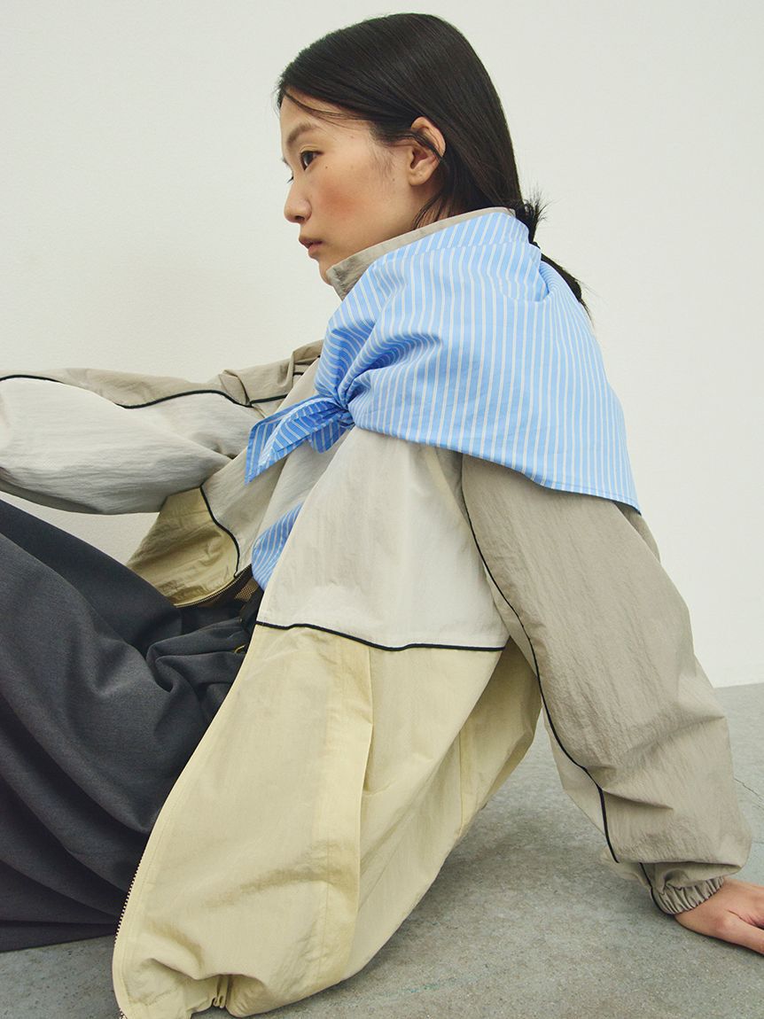 Mila Owen「ウエストゴムランダムタックミディスカート」|スカート|