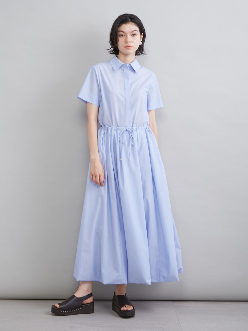 Mila Owen「ストライプセパレートバルーンシャツワンピース」|ワンピース|