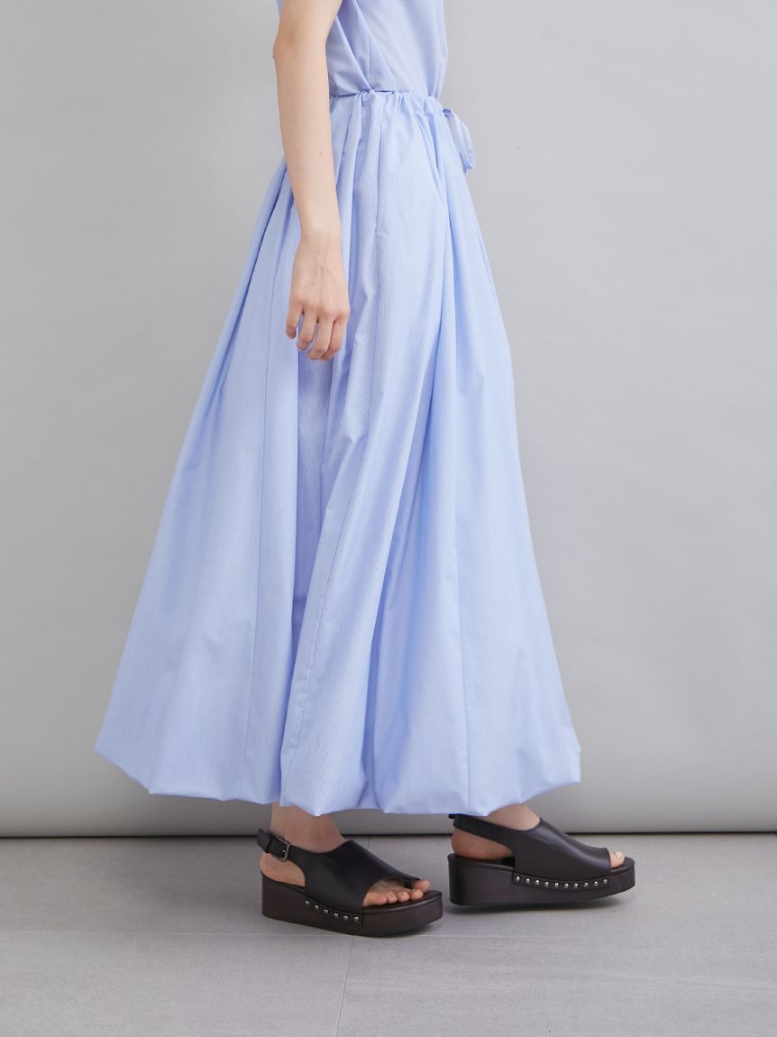 Mila Owen「ストライプセパレートバルーンシャツワンピース」|ワンピース|