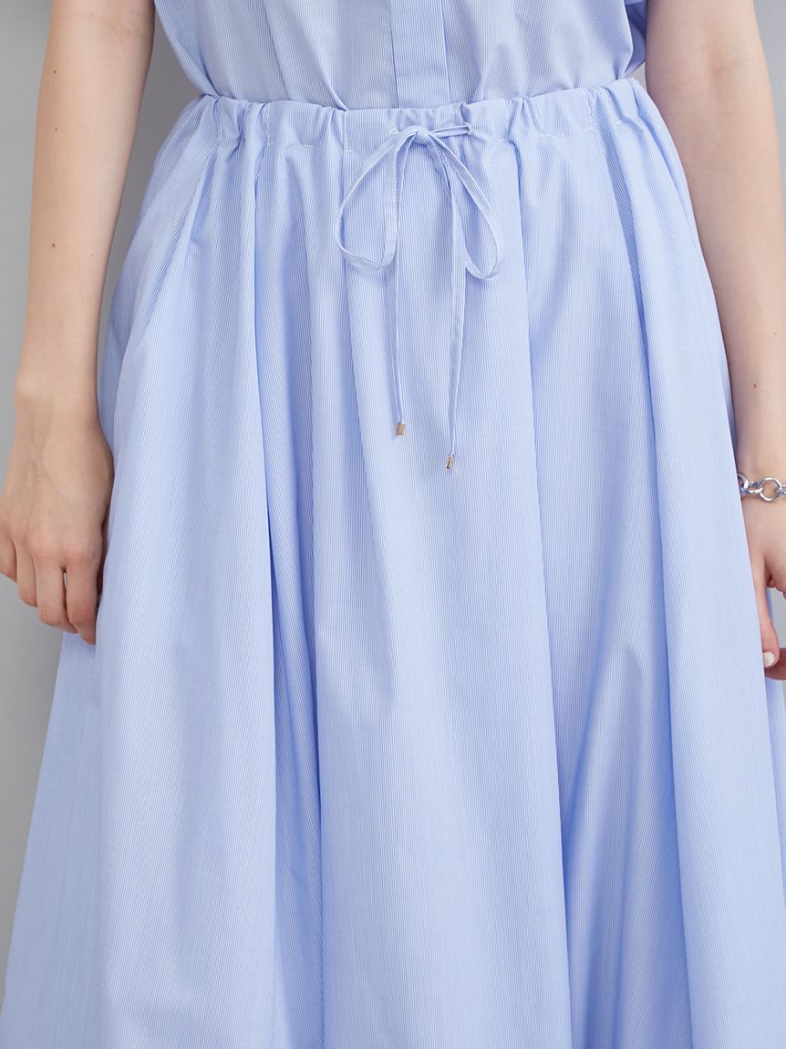 Mila Owen「ストライプセパレートバルーンシャツワンピース」|ワンピース|