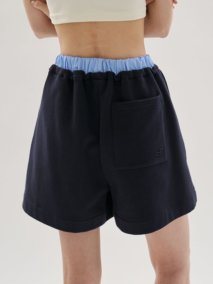 emmi atelier「【em】レイヤードライクスウェットショートパンツ【セットアップ対応】」|その他|