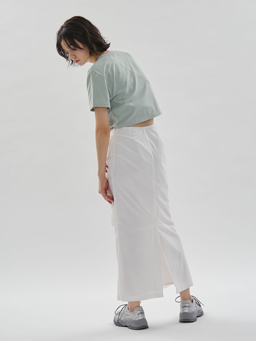 emmi atelier「【em】emmiロゴクロップドTシャツ/UVカット/接触冷感」|Tシャツ・カットソー|