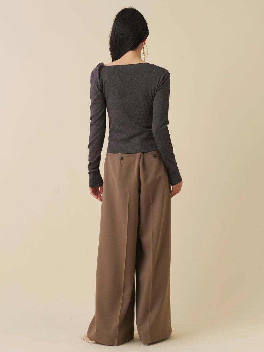 SNIDEL「デザインメタルドレープニットプルオーバー」|ニット・セーター|