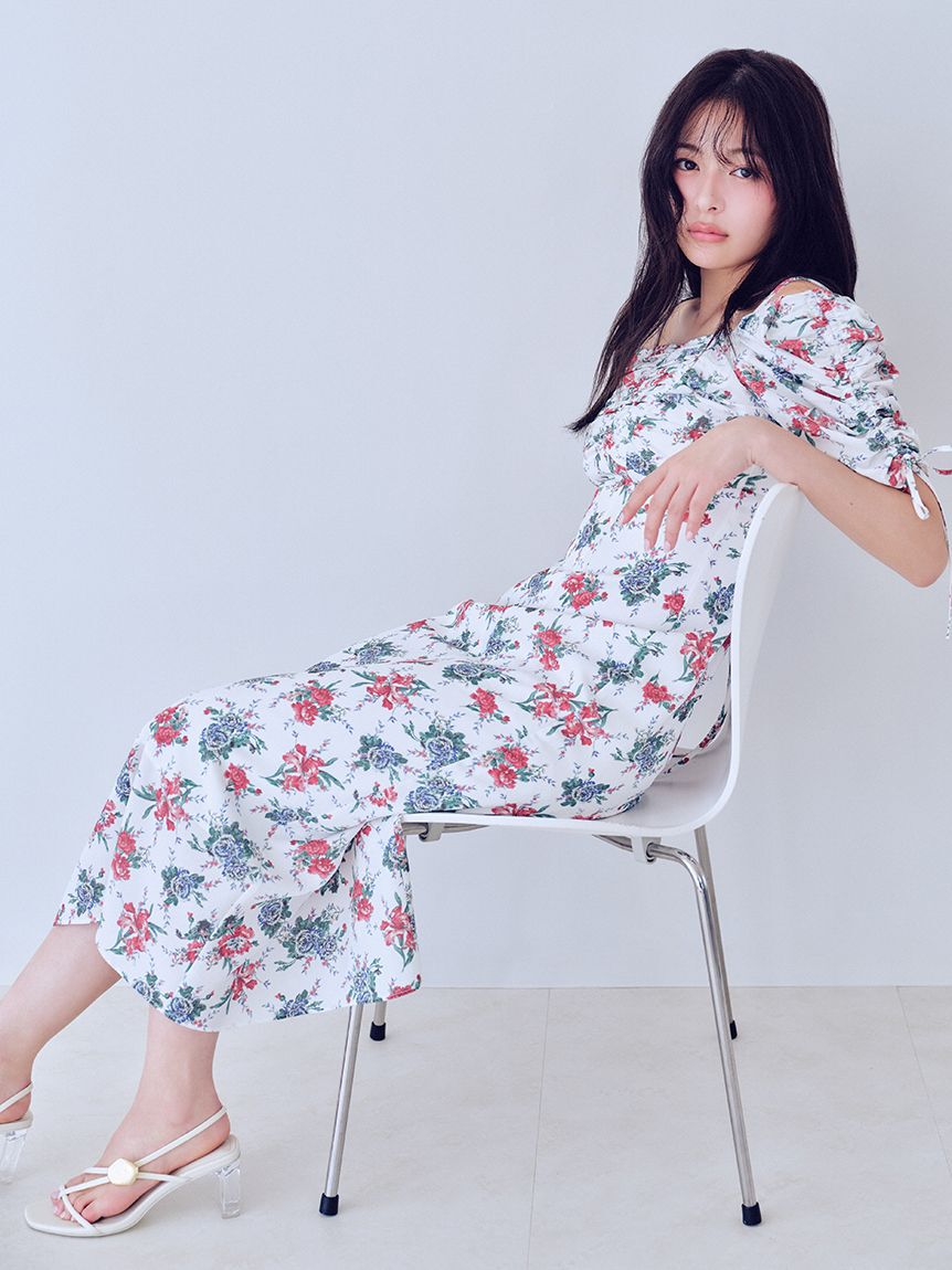 SNIDEL「【WEB限定/ROSE Collection】ROSEプリントワンピース」|ワンピース|