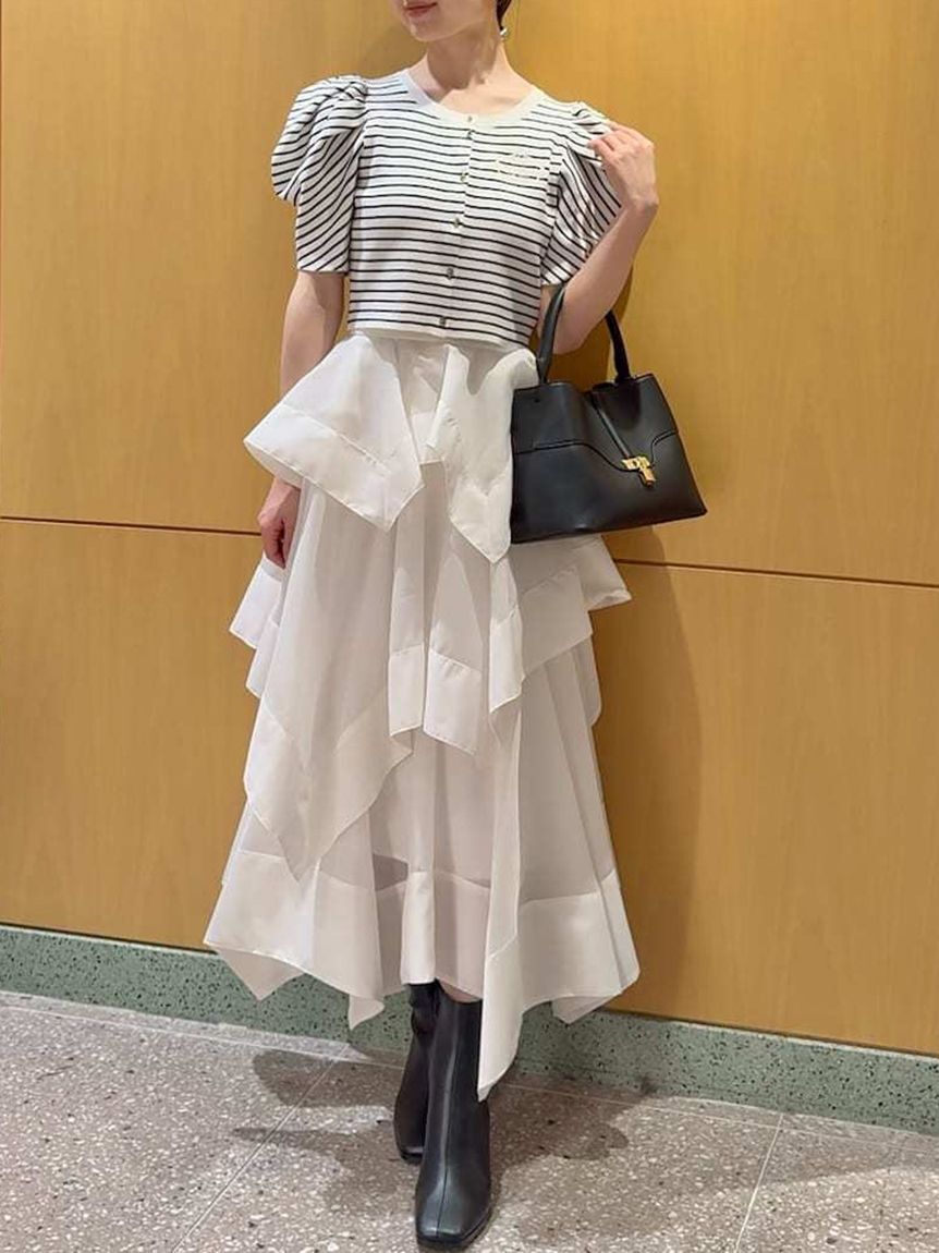 SNIDEL「イレヘムティアードスカート」|スカート|