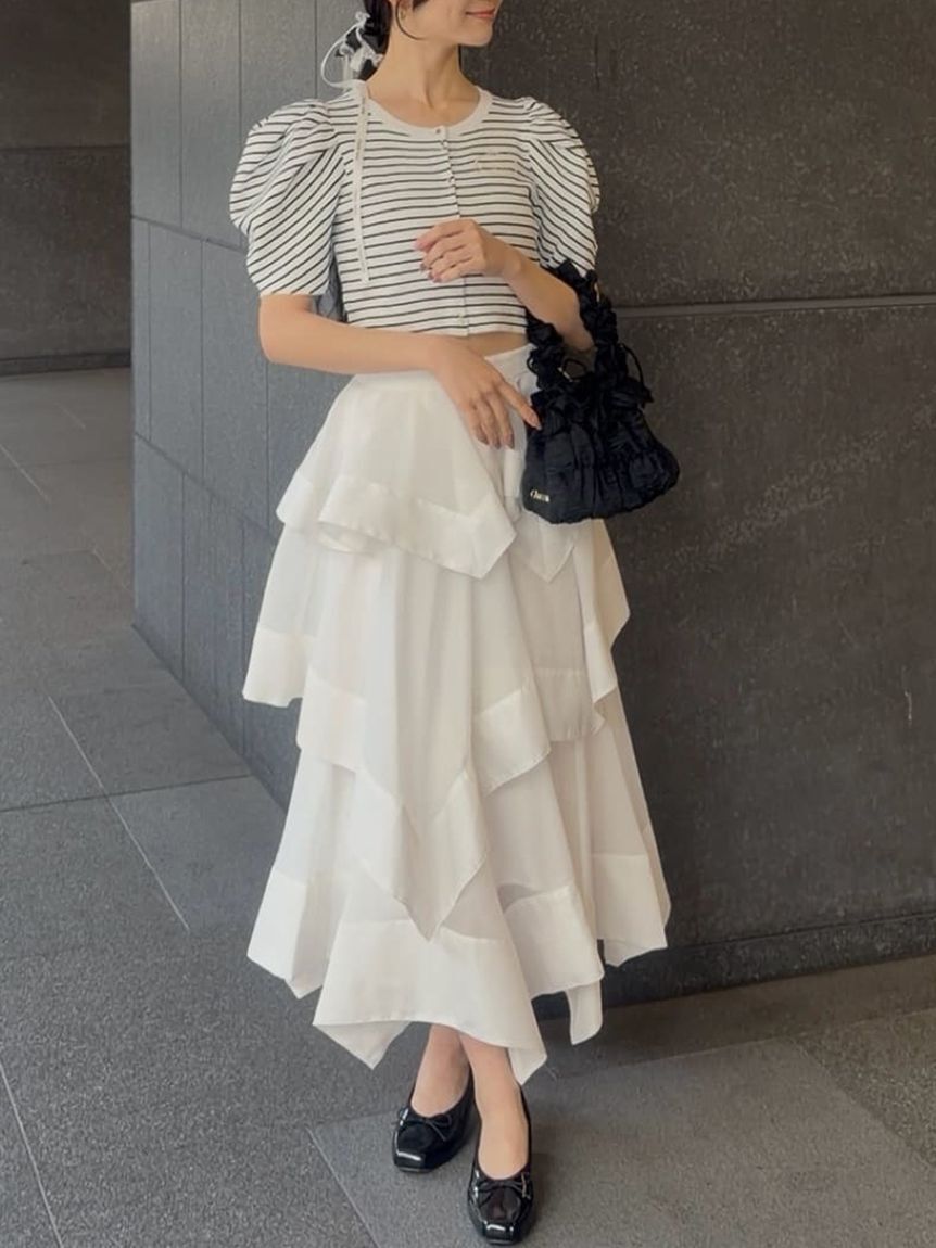 SNIDEL「イレヘムティアードスカート」|スカート|