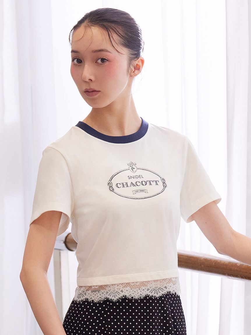 SNIDEL「【Chacott】コラボレーストリムTシャツ」|Tシャツ・カットソー|