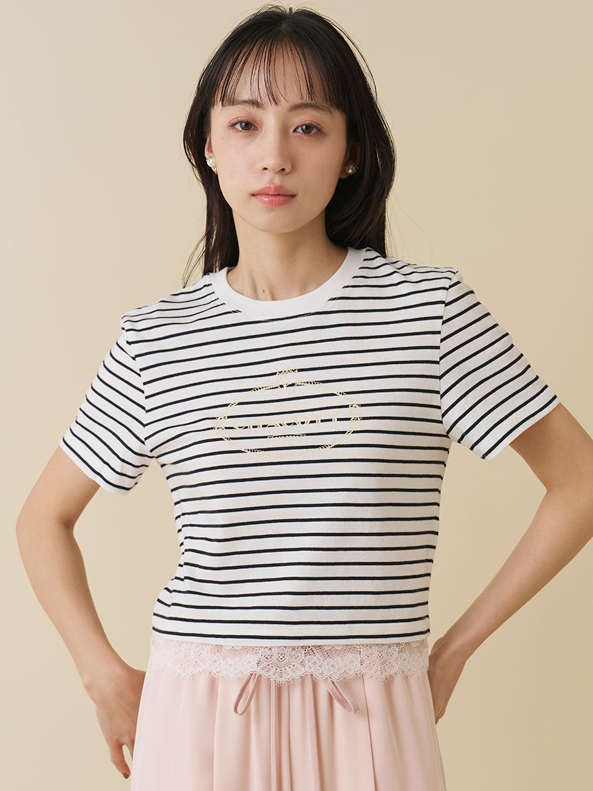 SNIDEL「【Chacott】コラボレーストリムTシャツ」|Tシャツ・カットソー|