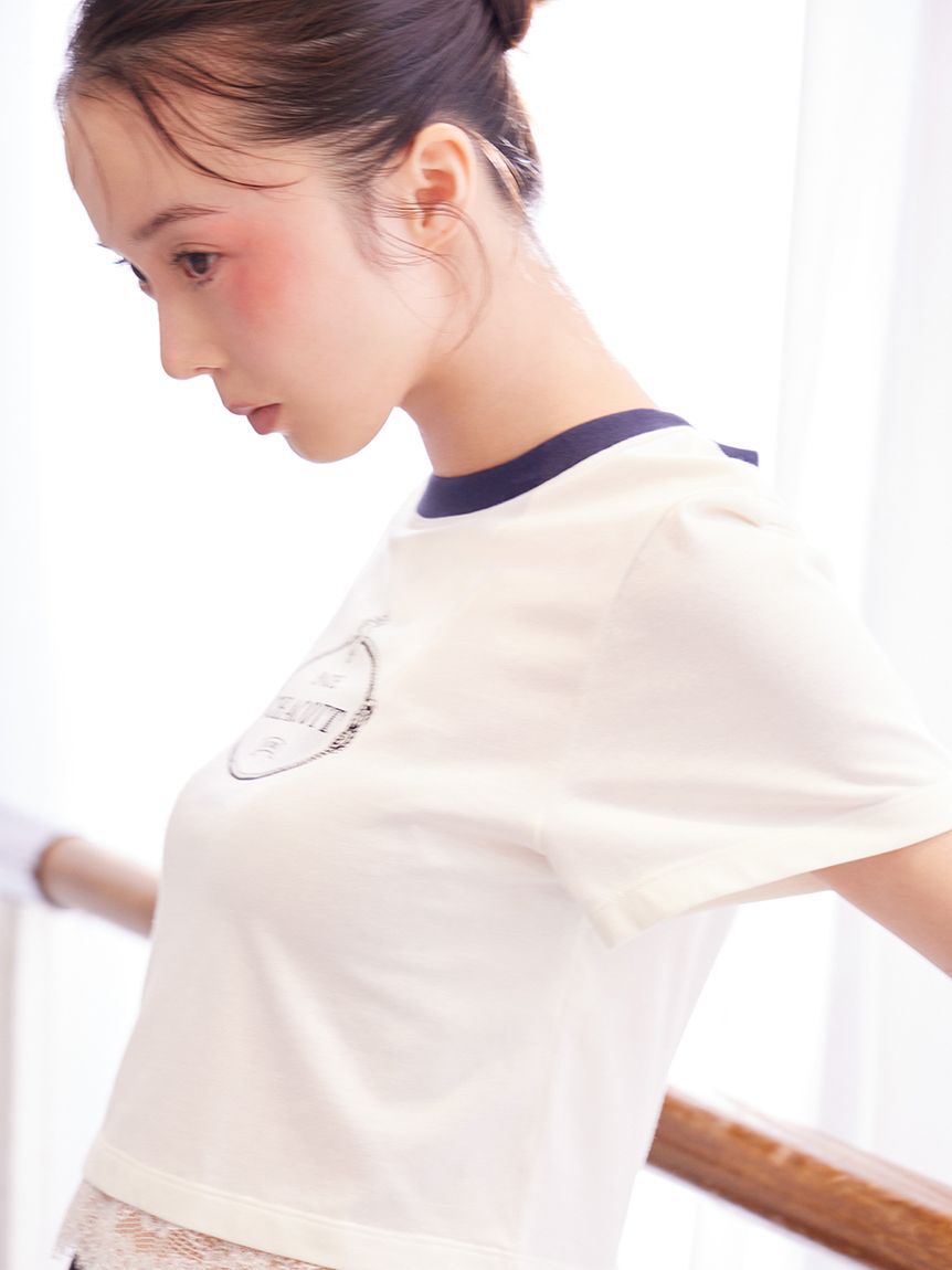 SNIDEL「【Chacott】コラボレーストリムTシャツ」|Tシャツ・カットソー|