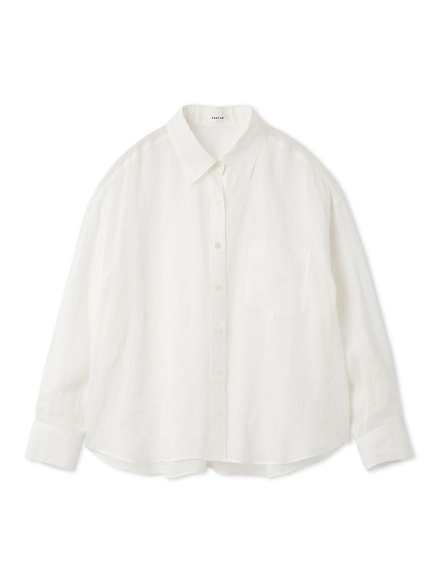 FRAY I.D「リネンオーバーサイズシャツ」|シャツ・ブラウス|WHT