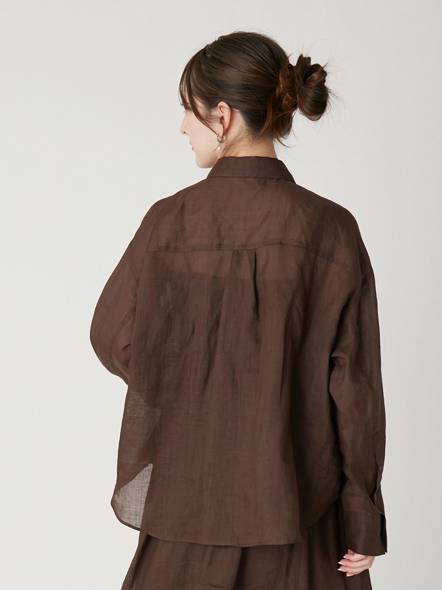 FRAY I.D「リネンオーバーサイズシャツ」|シャツ・ブラウス|