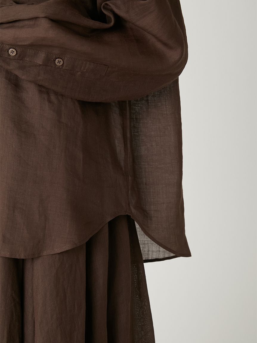 FRAY I.D「リネンオーバーサイズシャツ」|シャツ・ブラウス|