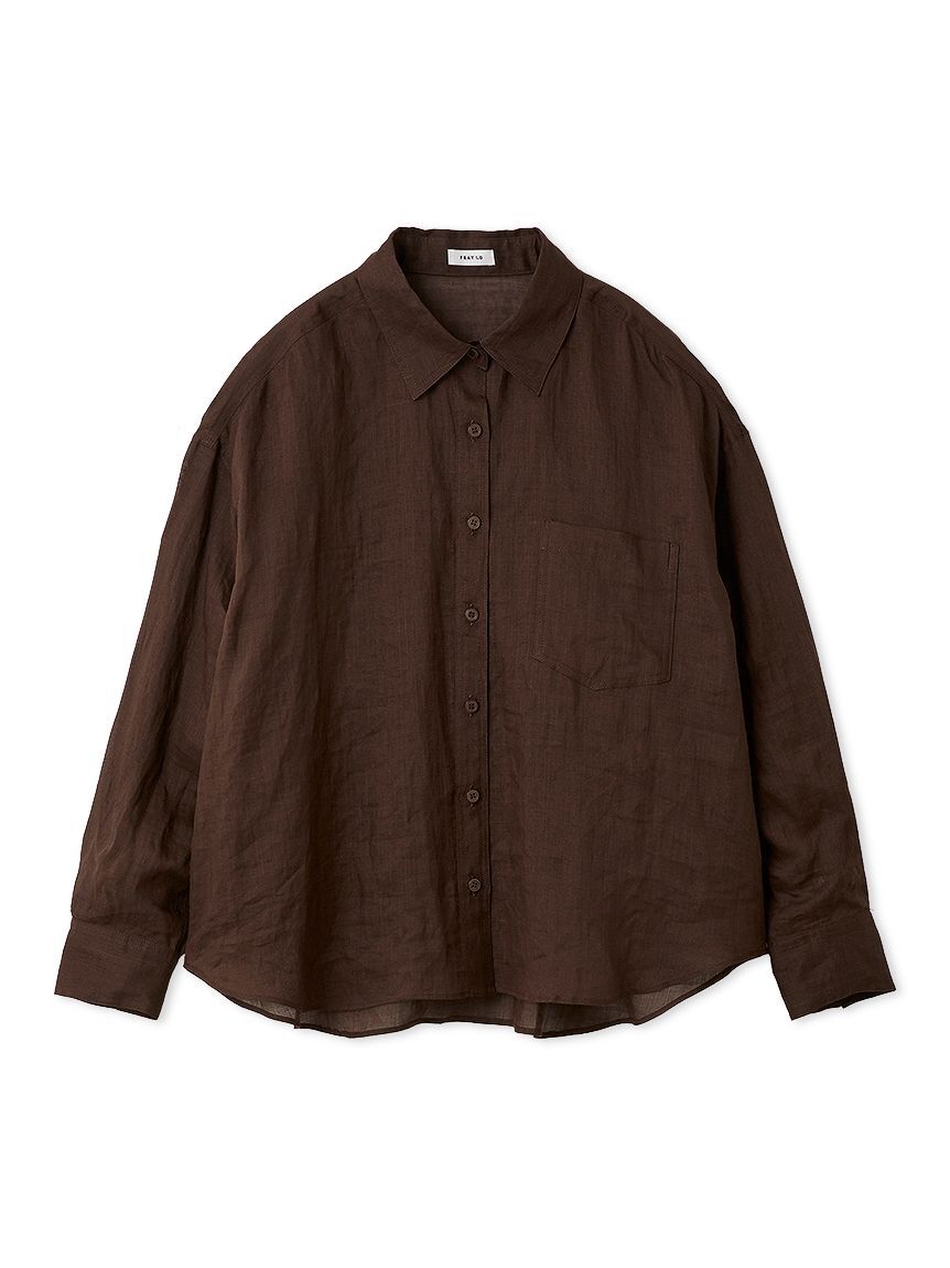 FRAY I.D「リネンオーバーサイズシャツ」|シャツ・ブラウス|BRW