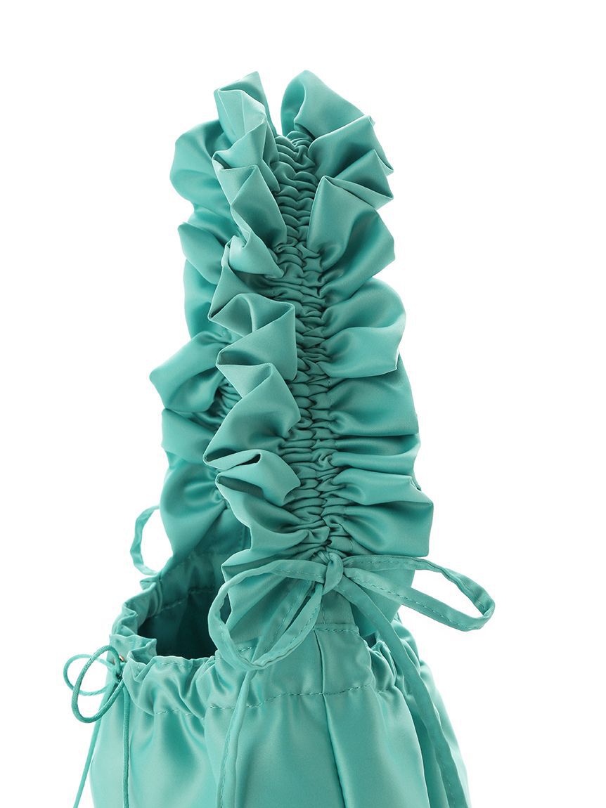 LILY BROWN Lingerie「【LILY BROWN Lingerie】サテンギャザーバケットバッグ」|ハンドバッグ|